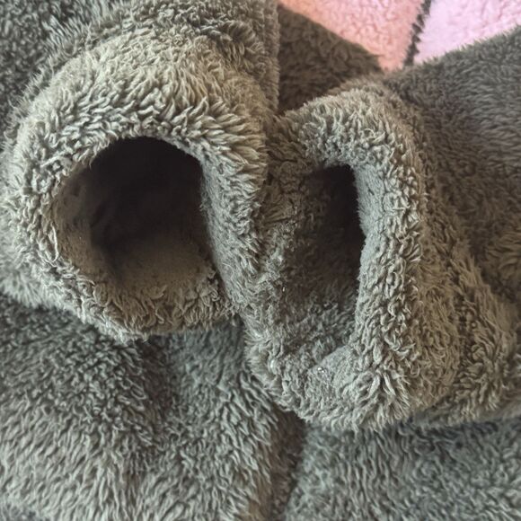 Wonder Nation Girls Plush Jacket M 7/8 Fuzzy Zip Up Spring Coat Soft Green Teddy - Picture 7 of 7